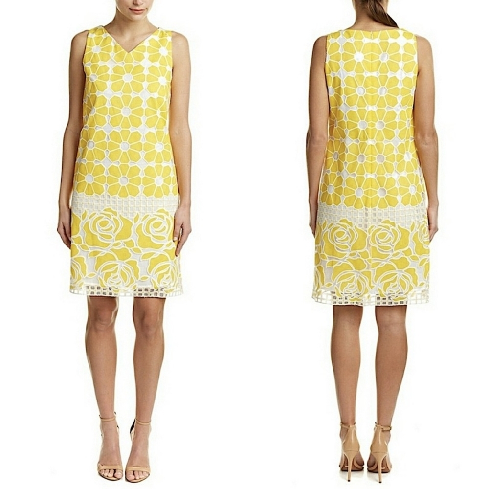 J McLaughlin flower shift dress‎ size 10